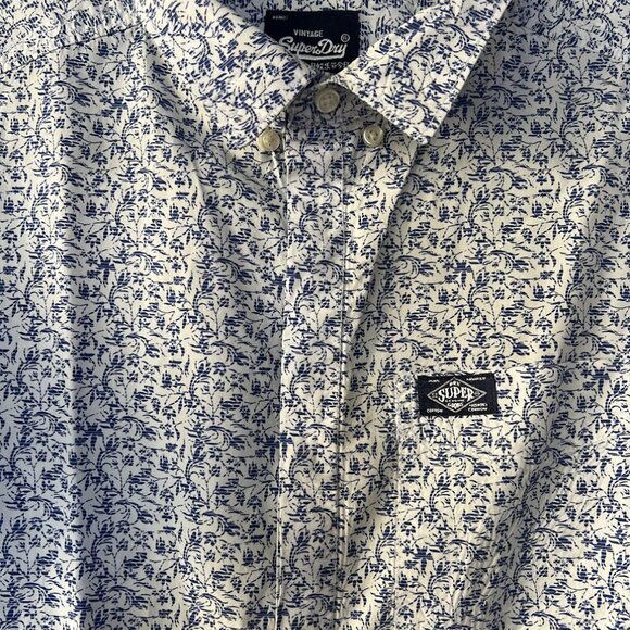 Superdry Shoreditch Button Down Short Sleeve Shirt Size L - Picture 7 of 11
